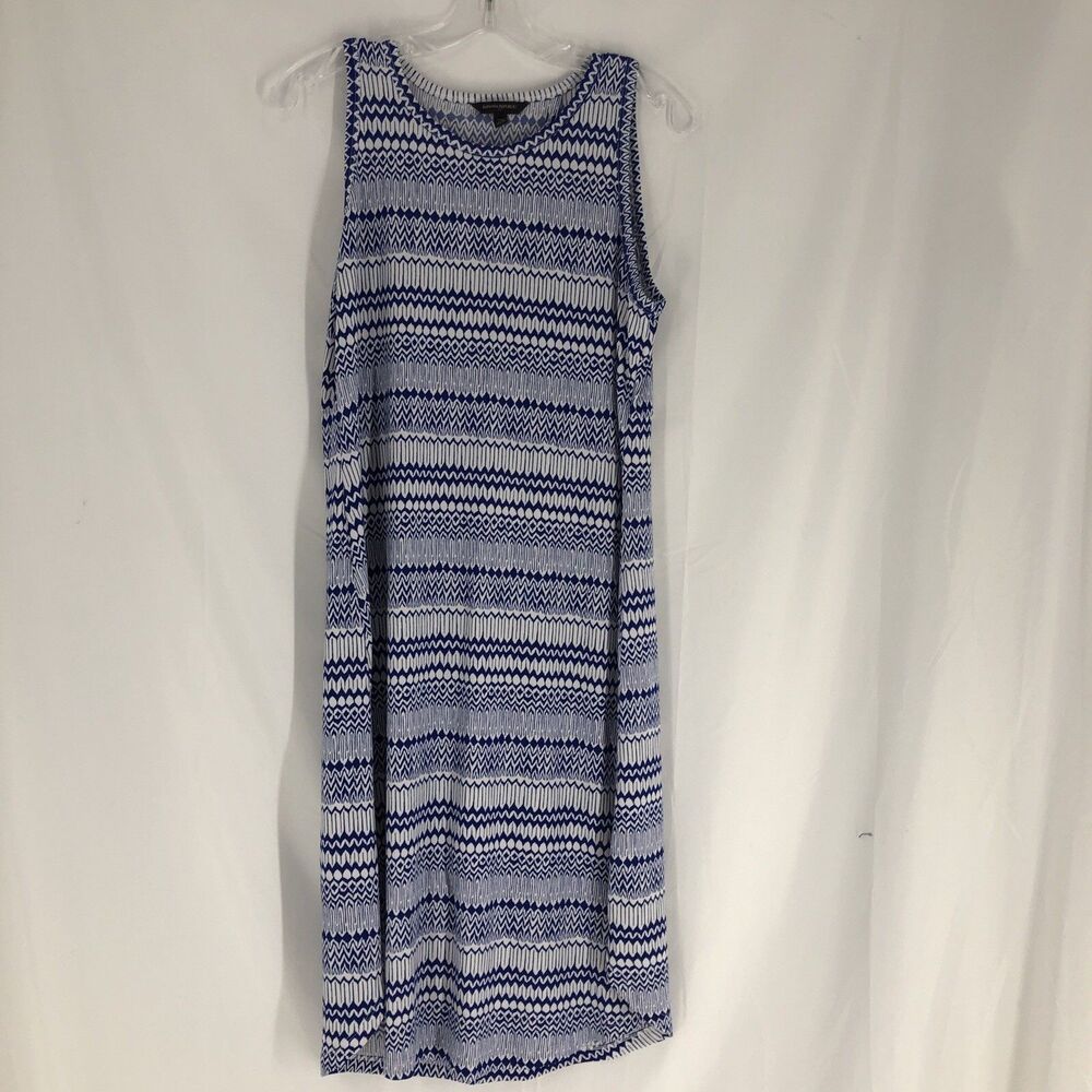 Banana Republic Maxi Dress Women PL Blue White Sleeveless